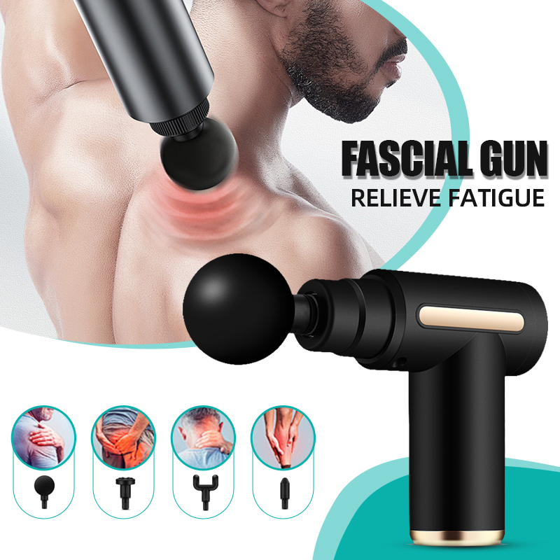 Massage Gun - ปืนนวดกล้ามเนื้อไฟฟ้าแบบพกพา พร้อมระบบสั่น ช่วยผ่อนคลายกล้ามเนื้อทั่วร่างกาย เหมาะสำหรับการออกกำลังกาย ฟื้นฟูร่างกาย และใช้ที่บ้าน