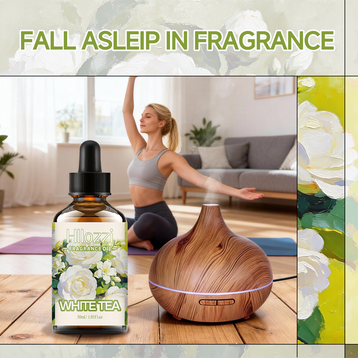 น้ำมันหอมระเหยกลิ่นชาขาว ให้กล - Aromatherapy Diffuser บทวิจารณ์และราคา