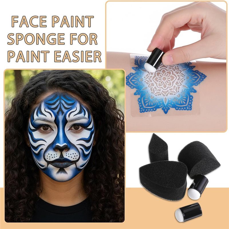 ชุดแปรงและฟองน้ำสำหรับเพนต์หน้ - Body Brush บทวิจารณ์และราคา